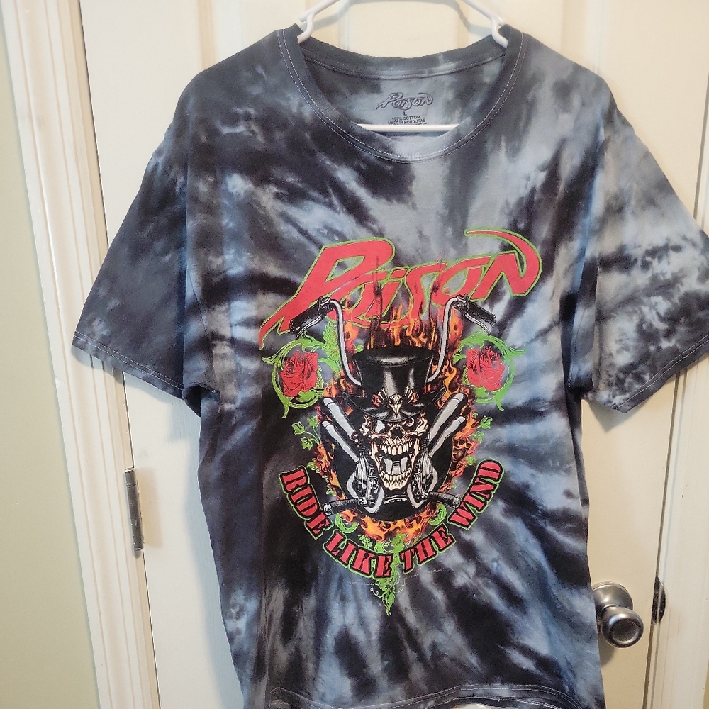 Sold Poison Ride Like The Wind Rock Band Concert Unisex T-Shirt Large Tie Dye - Picture 4 of 10